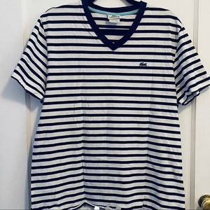 Lacoste like new! Striped V Neck
